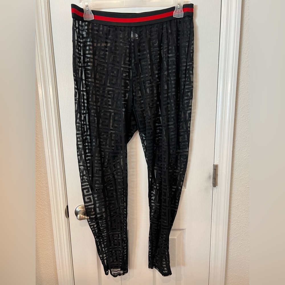 Black Sheer Patterned Leggings